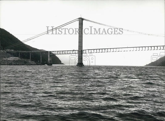 1977 Press Photo The World's most northern bridge under construction - Historic Images