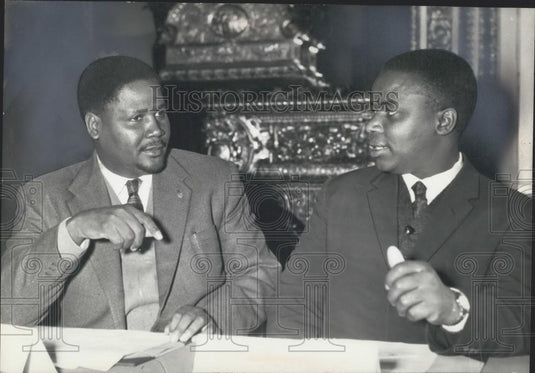 1974 Press Photo Mr. Joshua Nkomo & Rev. Ndabaniugi Sithole - Historic Images