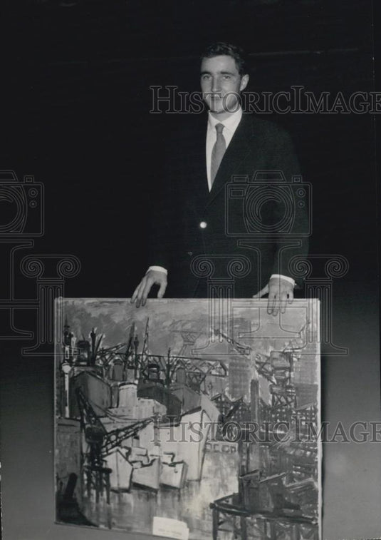 Press Photo Parisian Painter M Goux - Historic Images