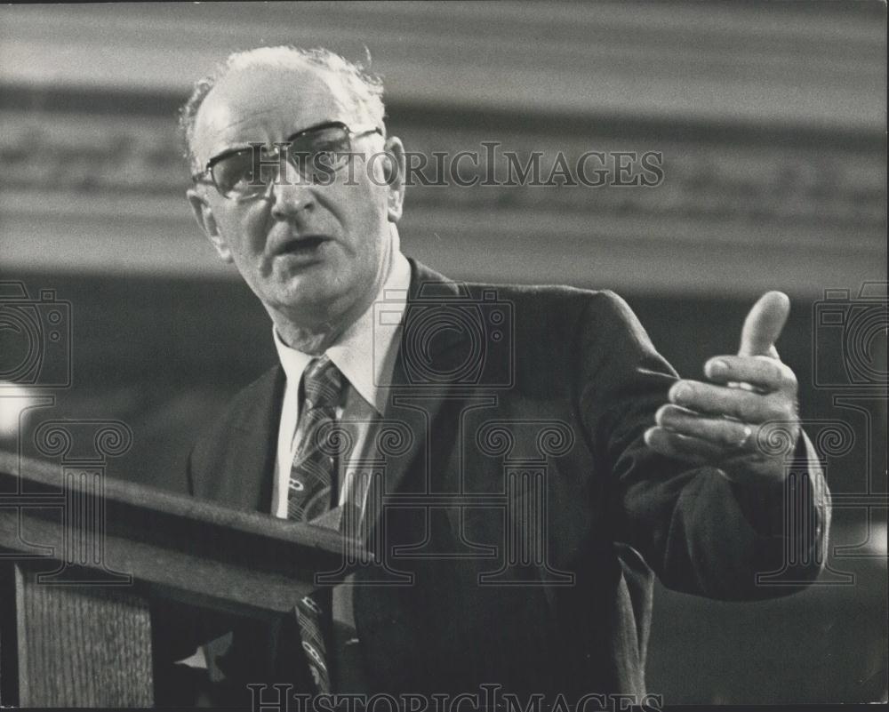 1973 Press Photo Mr. Hugh Scanion, of the Amalgamated Engineering Union - Historic Images