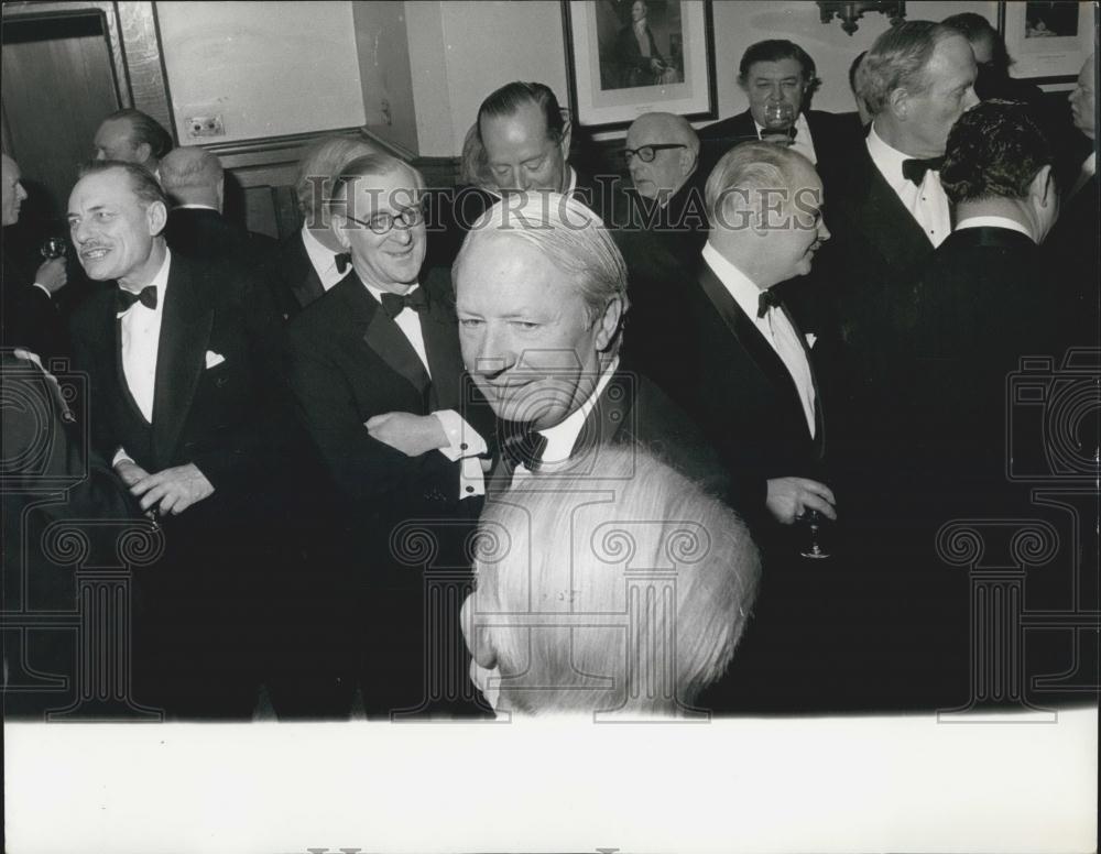 1970 Press Photo Edward Heath Enoch Powell Conservative MP Dinner Parliament - Historic Images