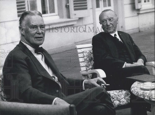 1959 Press Photo Herter makes short visit in Bonn - Historic Images