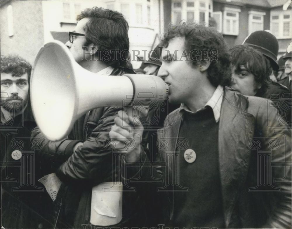 1978 Press Photo National Front Rally, Ilford, Peter Hain - Historic Images