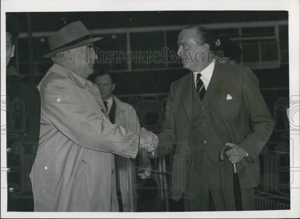 Press Photo Suez Canal Committee,Mr. Menzies &amp; Mr. Peter Thorneycroft - Historic Images