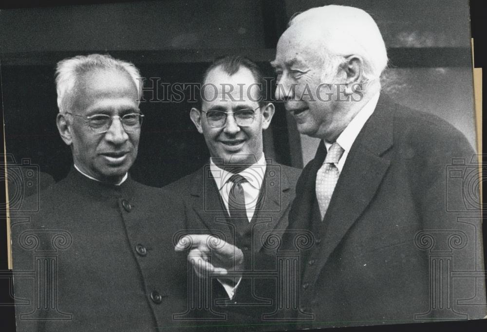 Press Photo Indian Vice-President Sarvapalli Radhakrishnan &amp; Prof. Theodor Heuss - Historic Images