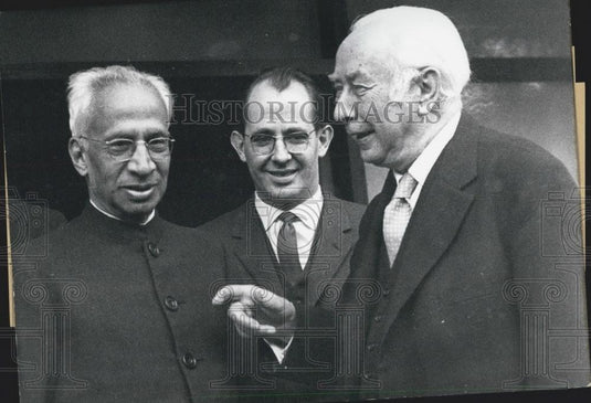 Press Photo Indian Vice-President Sarvapalli Radhakrishnan & Prof. Theodor Heuss - Historic Images