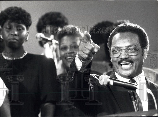 1991 Press Photo Jesse Jackson at Montreux Jazz Festival - Historic Images