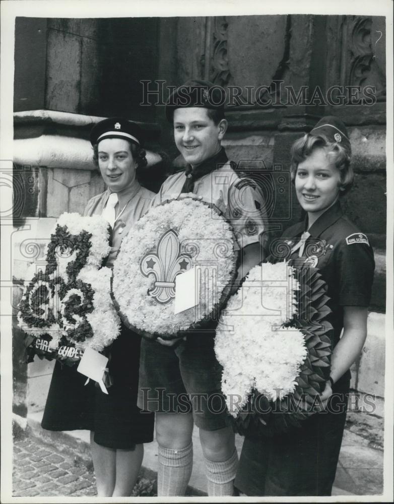 Press Photo Lawrence Curtis, Wilma Mimss &amp; Carol Latham Commemoration Service - Historic Images