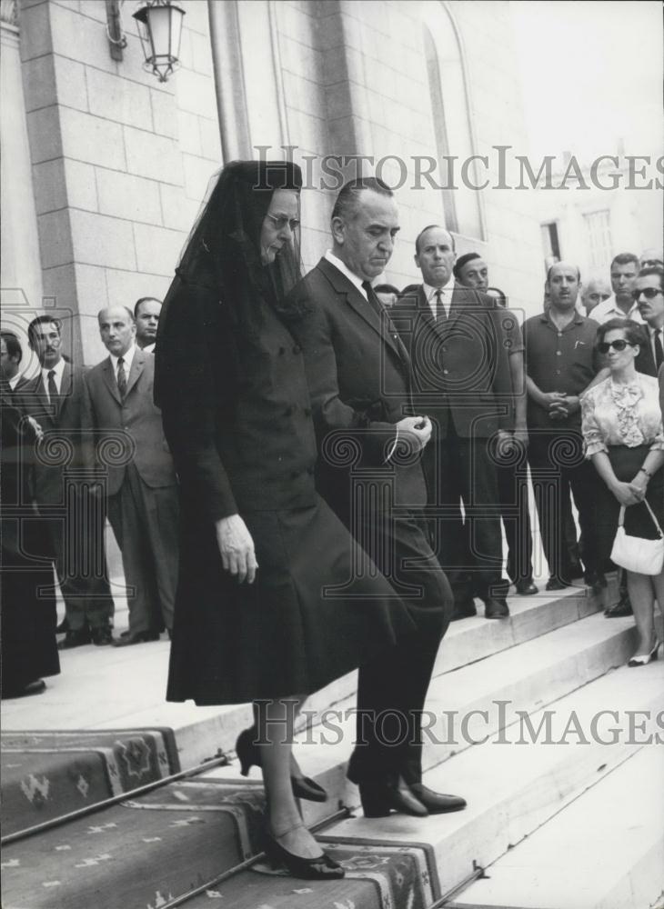 1970 Press Photo Funeral of Greek Foreign Minister Pipinelis - Historic Images