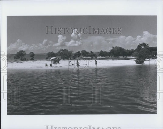 Press Photo White Sand Beach, Brazil - Historic Images