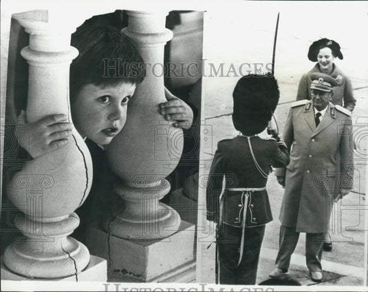 1974 Press Photo President Tito of Yugoslavia & wife & Prince Frederick - Historic Images