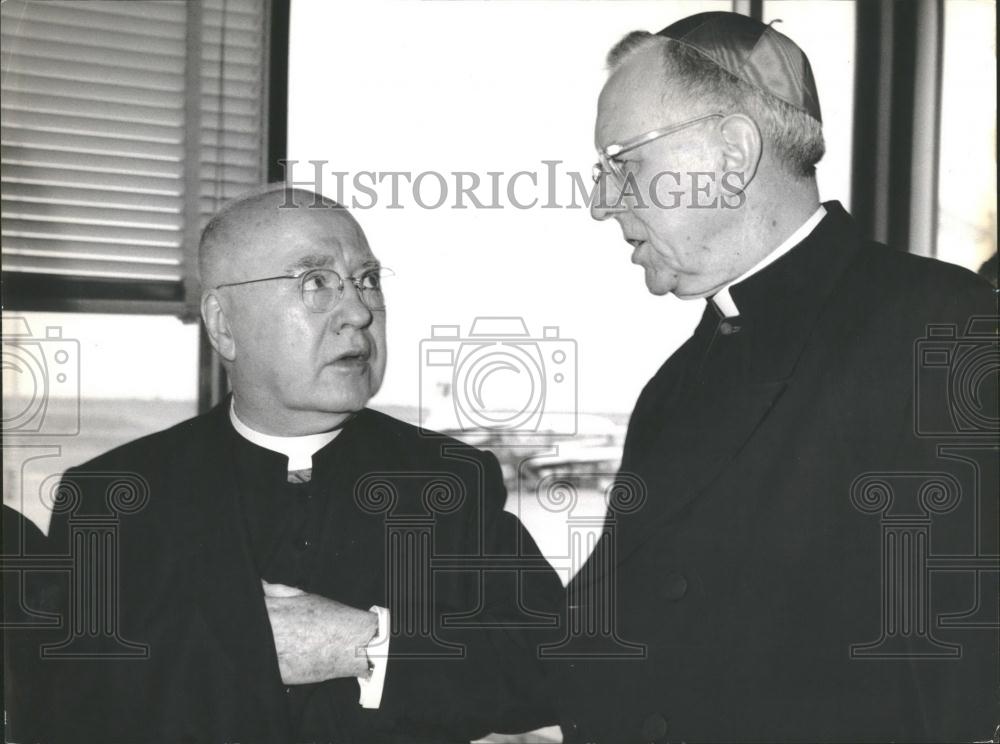 1962 Press Photo Cardinal Spellmann/Archbishop James Cardinal McIntyre/Catholic - Historic Images