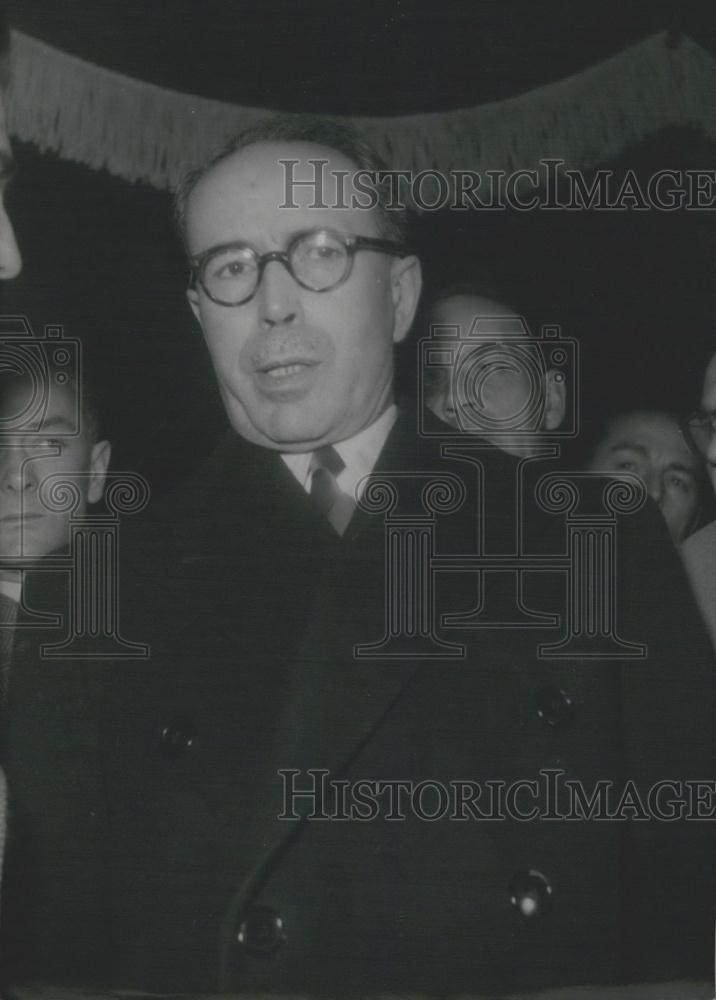 1955 Press Photo M. Antoine Pinay new cabinet France Premiership crisis - Historic Images