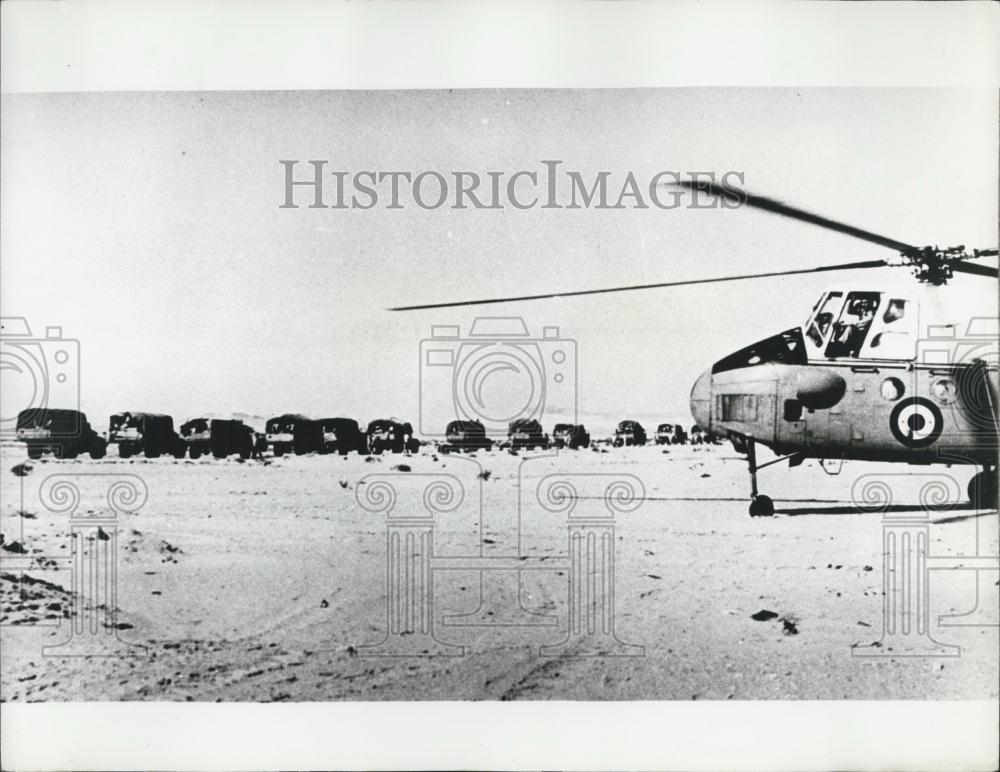 1967 Press Photo U.A.R. Forces move to Sinai and take up position - Historic Images