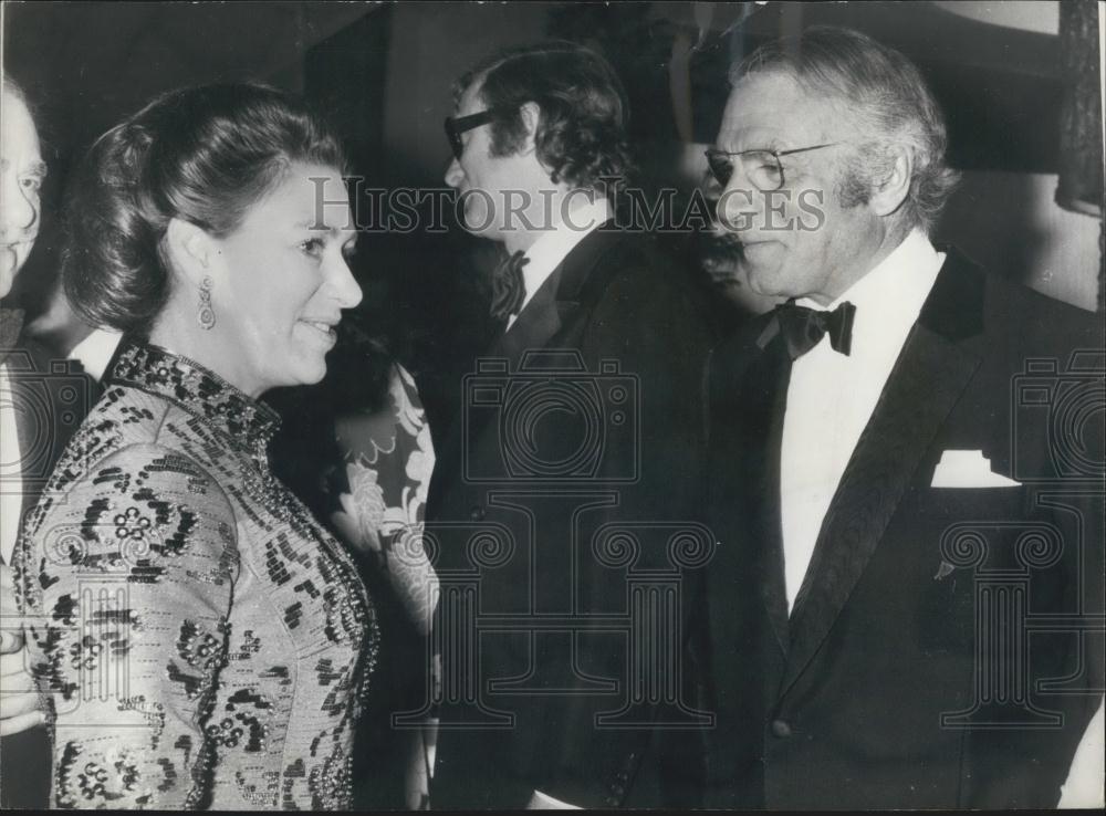 1973 Press Photo Princess Margaret Attends Charity Premiere - Historic Images