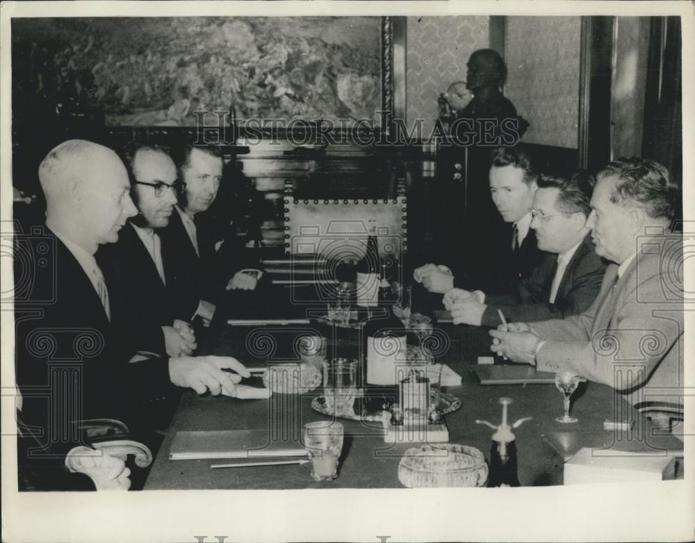1958 Press Photo President Tito And Norwegian Premier - Historic Images