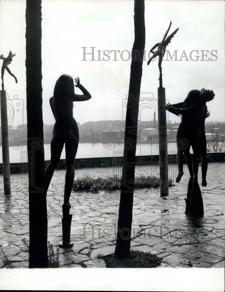 Press Photo culptures Karl Milles one of Sweden&#39;s most famous sculptor - Historic Images