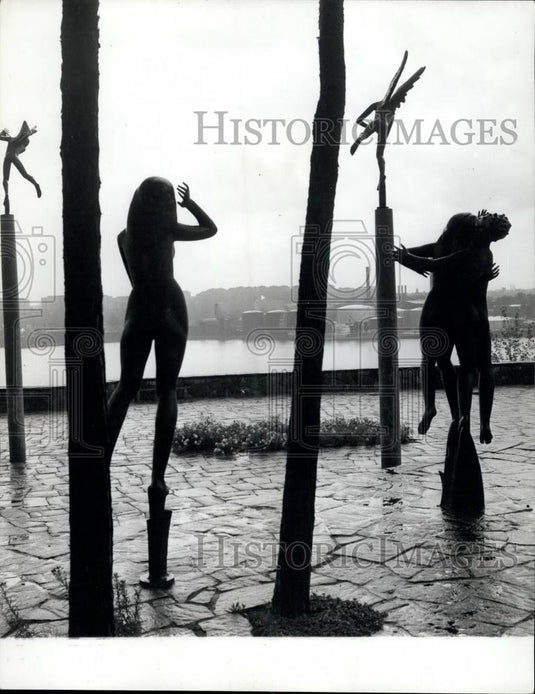 Press Photo culptures Karl Milles one of Sweden's most famous sculptor - Historic Images