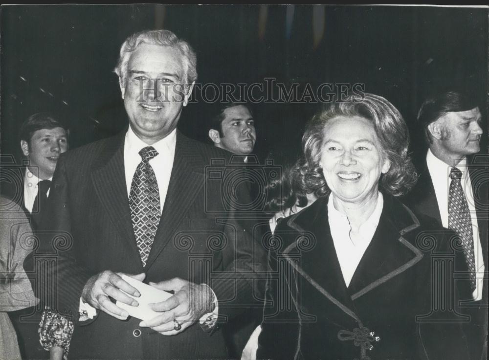 1973 Press Photo John Connally switch Democratic Party to Republicans wife - Historic Images