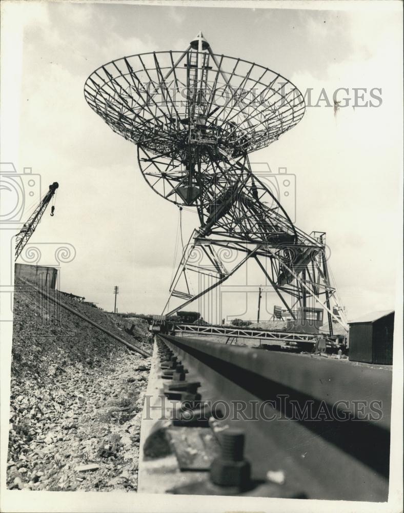 1963 Press Photo Construction, Radio Telescope, Cambridge University - Historic Images