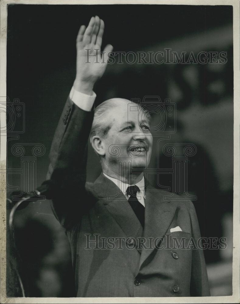 1961 Press Photo Prime Minister Harold MacMillan Speaks Conservative Conference - Historic Images