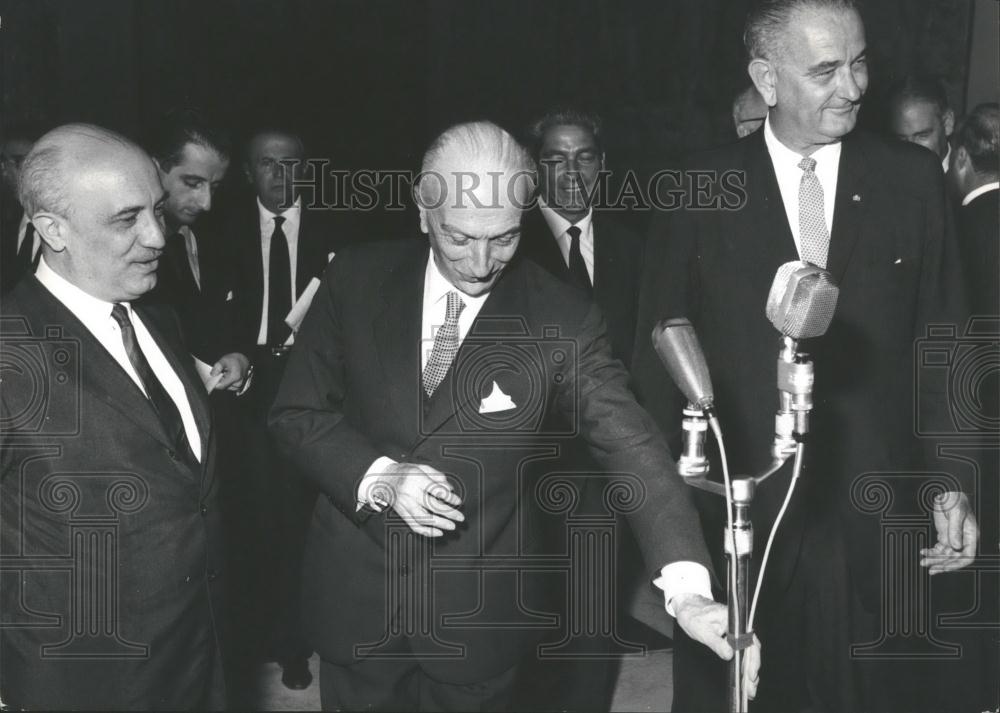 1962 Press Photo Vice President Johnson Italian President Anotonio Segni - Historic Images