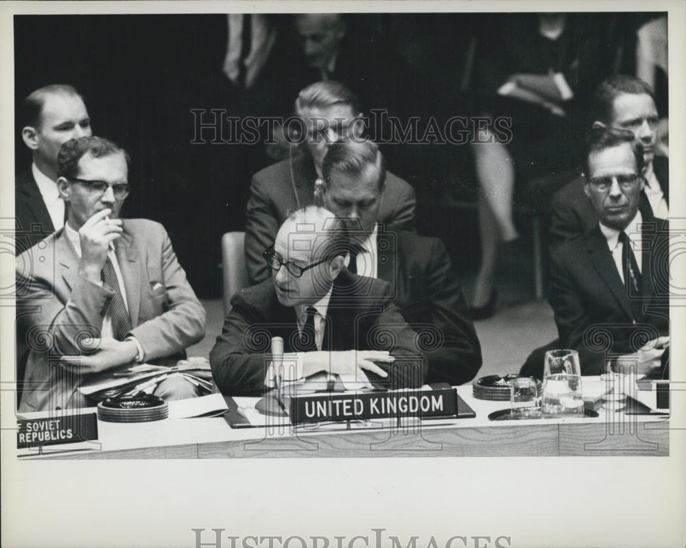 1964 Press Photo Security Council Meet For US Complaint On Hanoi Attacks On Navy - Historic Images