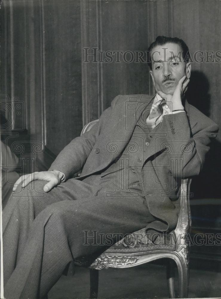 1958 Press Photo Abdul Monem Rifa, the Jordan Ambassador in London - Historic Images