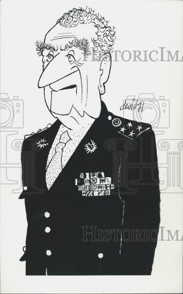 Press Photo Cartoon, General Emilio Garrastazu Medici, Brazilian Regime - Historic Images