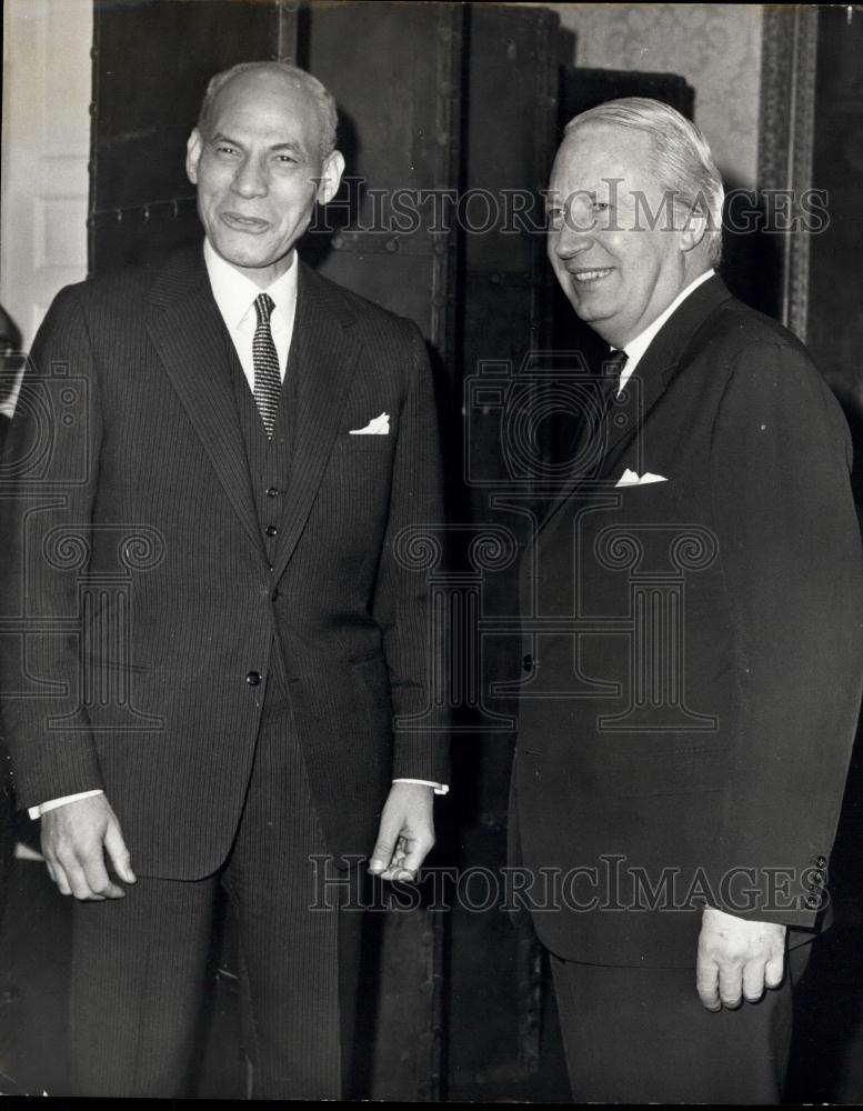 1973 Press Photo Hafez Ismail, Security Advisor, Anwar Sadat, Edward Heath - Historic Images