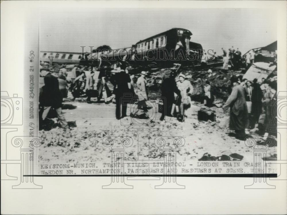 Press Photo Twenty Killed in Liverpool Train Crash - Historic Images