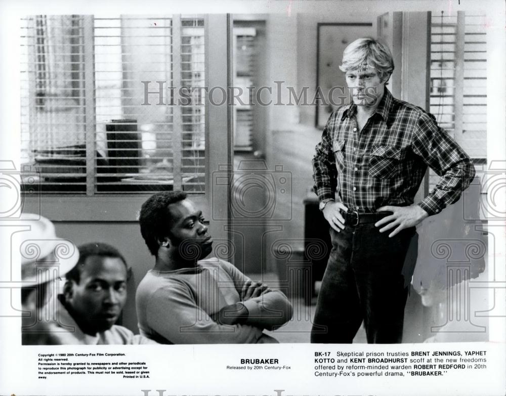 1980 Press Photo Brubaker Bk-17 Robert Redford - Historic Images