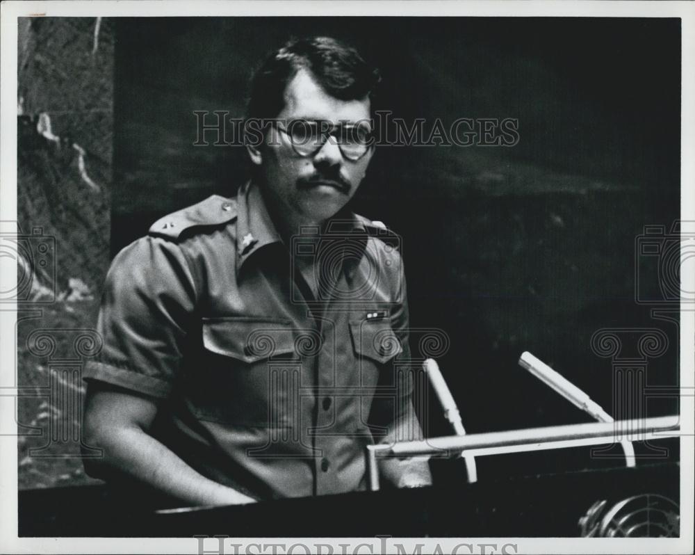 Press Photo Nicaraguan Hunta Leader Daniel Ortega Press Conference - Historic Images