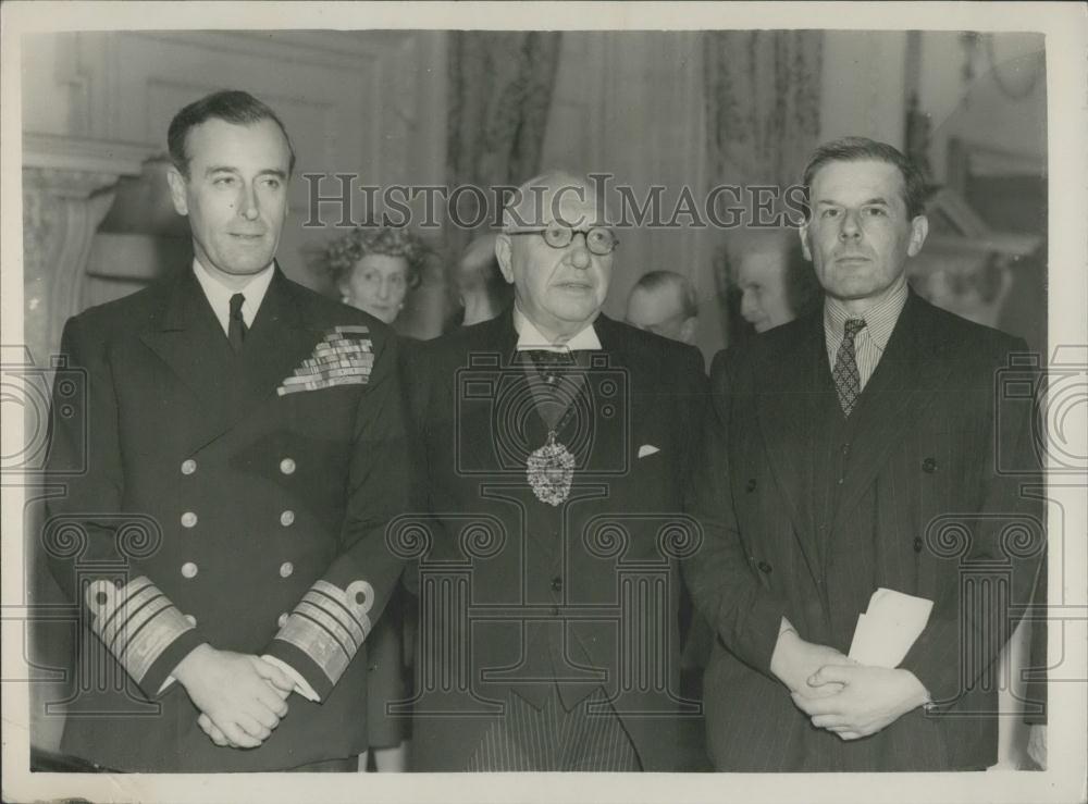 1946 Press Photo Lord Mountbatten At The Mansion House - Historic Images