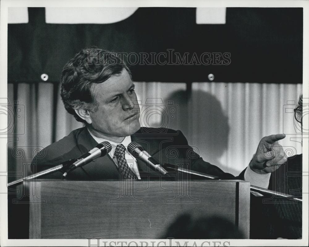 1979 Press Photo New York Statler Hotel Senator Ted Kennedy Campaigning - Historic Images