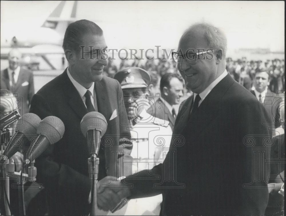 1965 Press Photo Chile&#39;s President Eduardo Frei &amp; Italy Pres Giuseppe Saragat - Historic Images