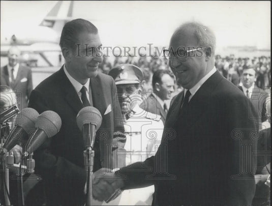 1965 Press Photo Chile's President Eduardo Frei & Italy Pres Giuseppe Saragat - Historic Images