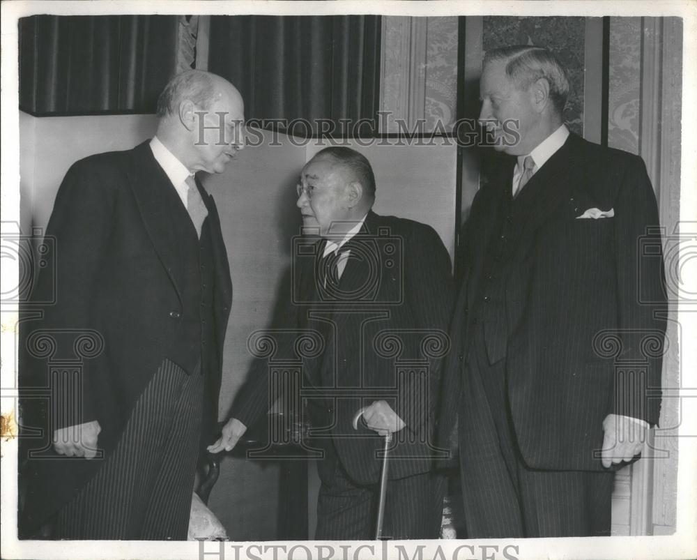 1954 Press Photo reception for Japanese Premier Mr. Shigeru Yoshida - Historic Images