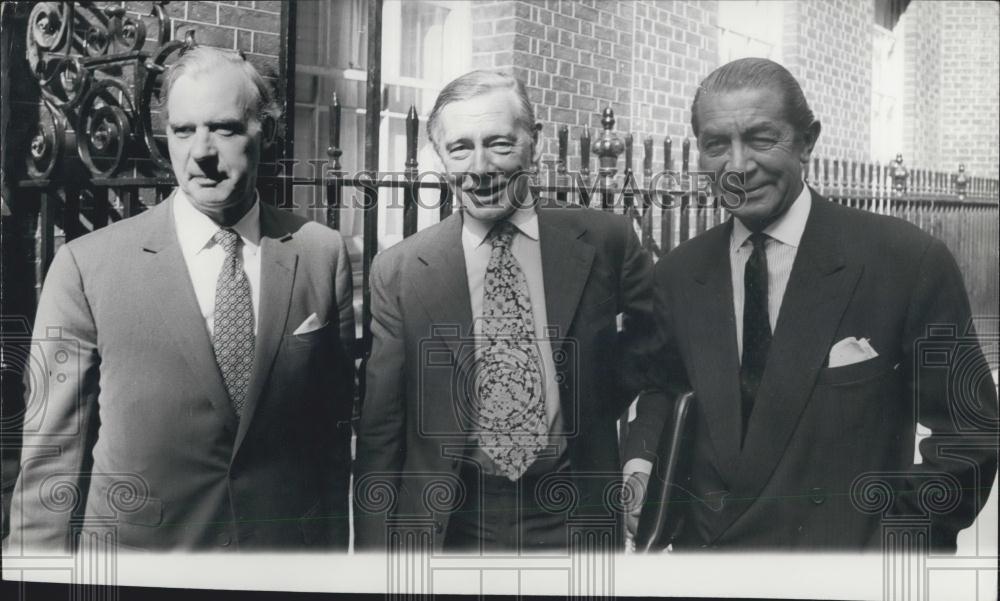 1972 Press Photo Mr. Campbell Adamson Mr. Michael Clapham &amp; Sir John Partridge - Historic Images