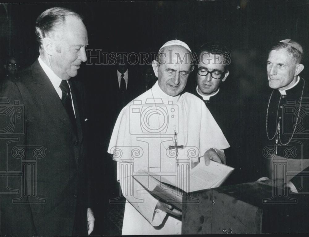 1972 Press Photo Secretary State Rogers Received By Pope Paul VI Vatican - Historic Images