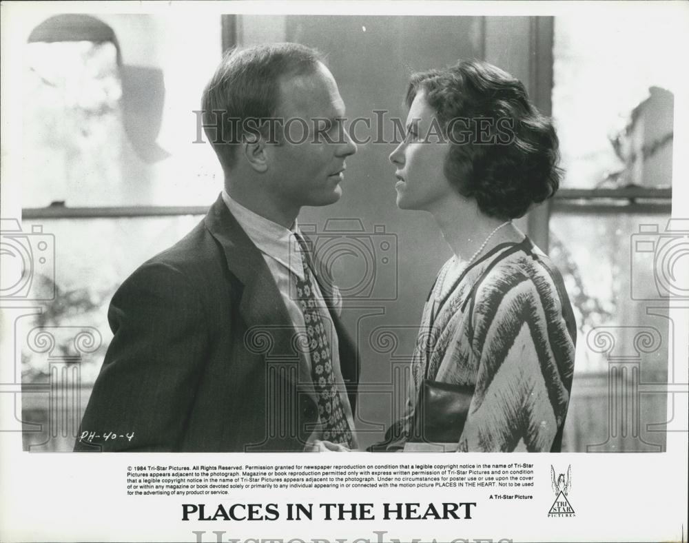 1984 Press Photo Ed Harris and Amy Madigan Star In Places In The Heart - Historic Images