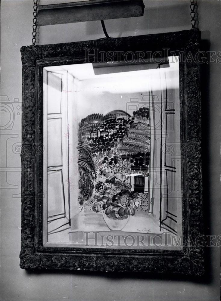 Press Photo The Open Window a water color by Dufy. - Historic Images
