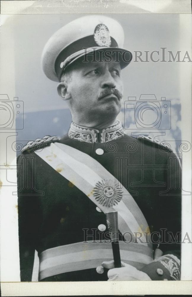 1966 Press Photo Argentina&#39; New President,General Juan Carlos Ongania - Historic Images