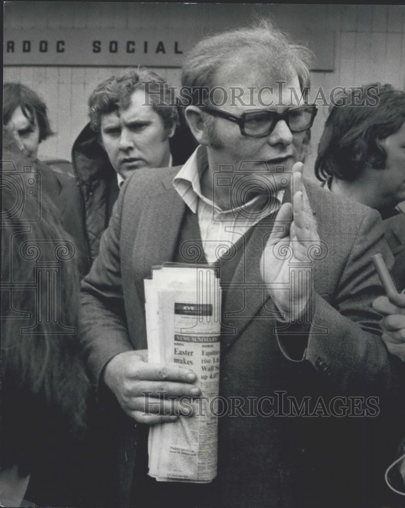 1975 Press Photo Brian Nicholson, London&#39;s dock struke leader - Historic Images