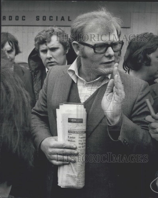 1975 Press Photo Brian Nicholson, London's dock struke leader - Historic Images