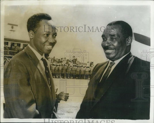 1964 Press Photo Pres Nyerere of Tanganyika & Pres Karune of Zanzibar - Historic Images