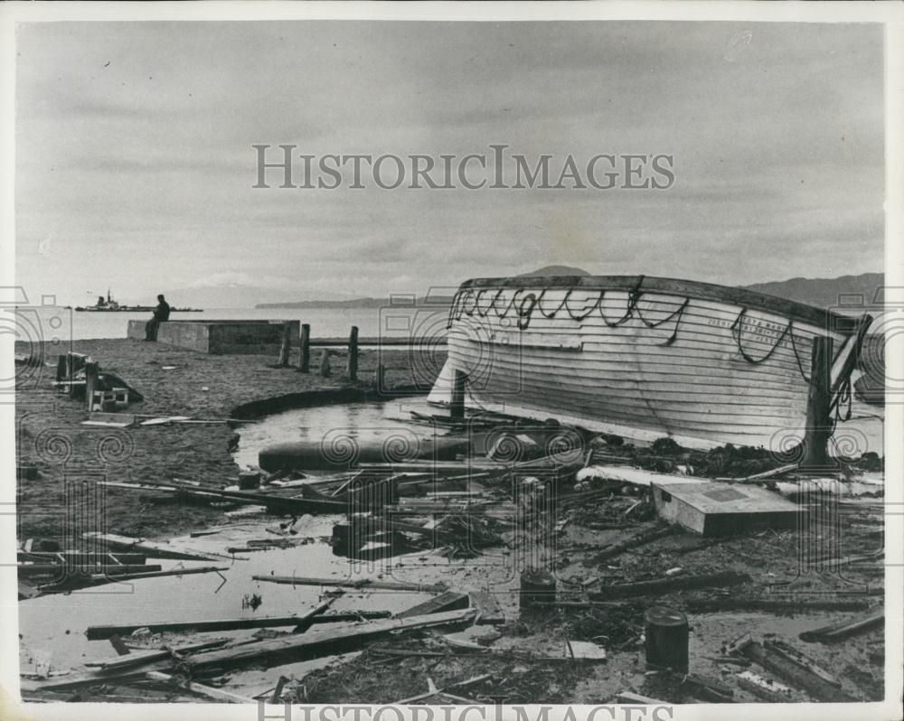 1954 Press Photo Japanese Typhoon damage is widespread - Historic Images