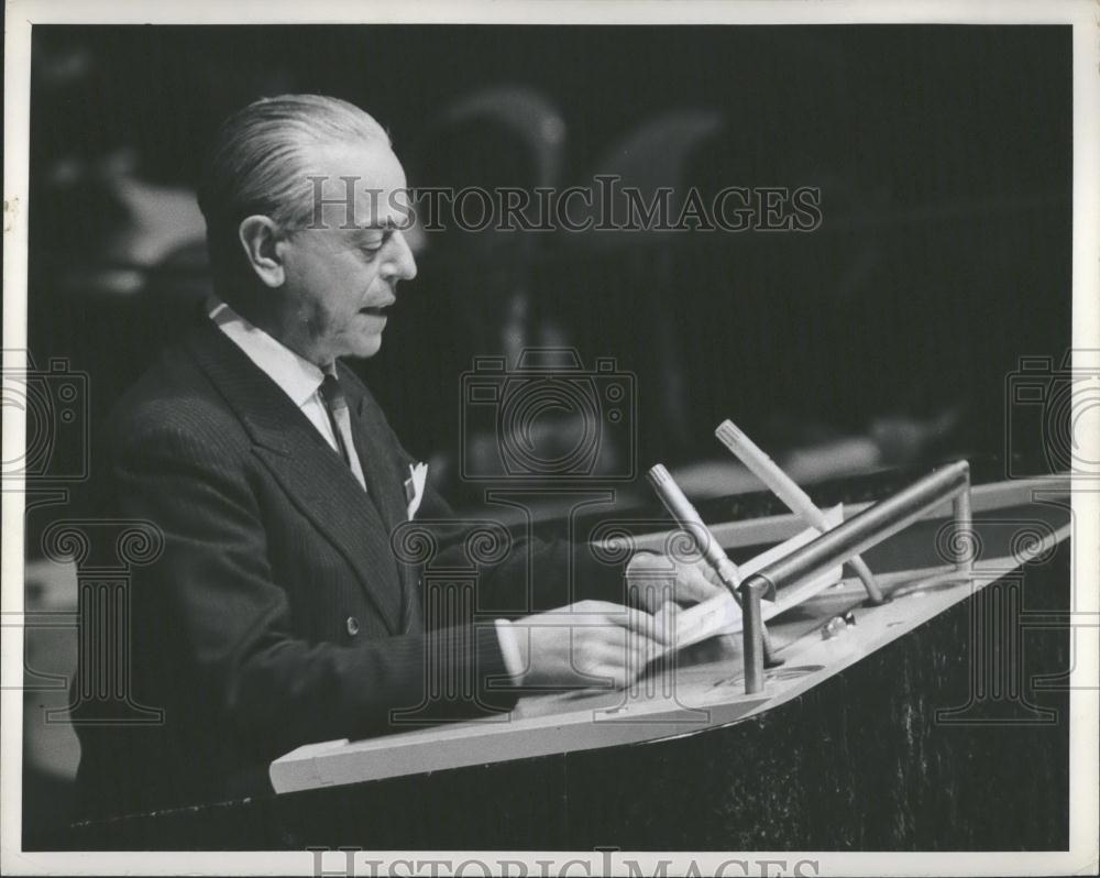 1960 Press Photo Gaetano Martino Member Italian Parliament United Nations - Historic Images