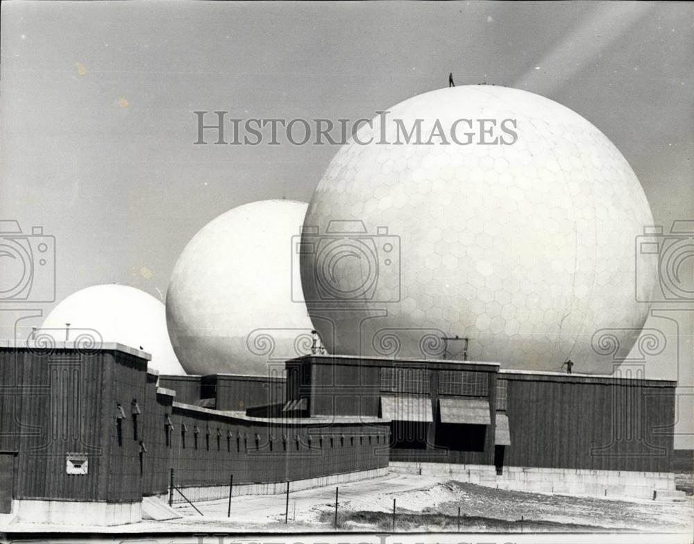 1966 Press Photo Early Warning Station Fylingdale Randome Giant Dome Radar - Historic Images