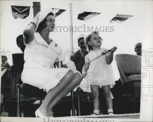 1959 Press Photo Princess Alexandra & Ann Skinner, aged 3, - Historic Images